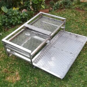 SSDB Stainless steel double Braai with 3 levels
