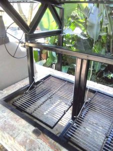 Large mild steel Argentinian braai.